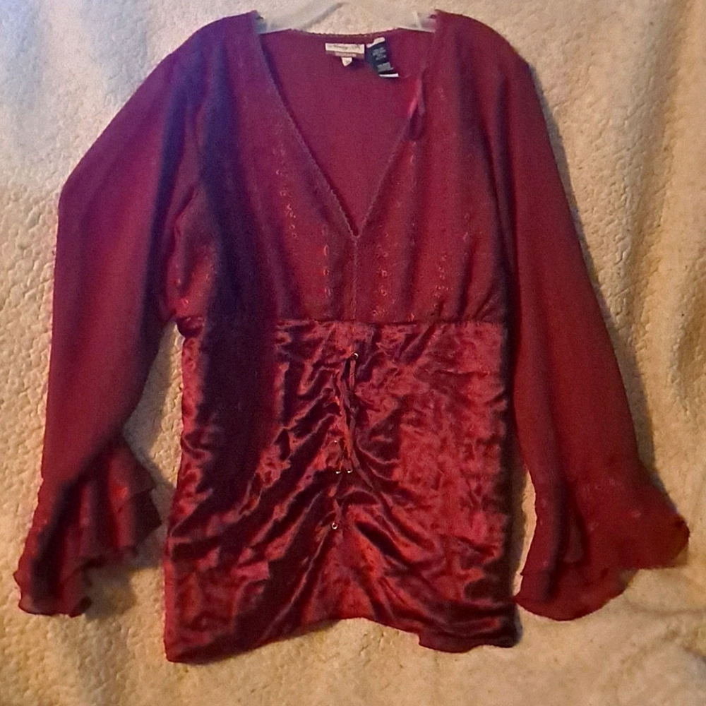 Sexy blood red corset top